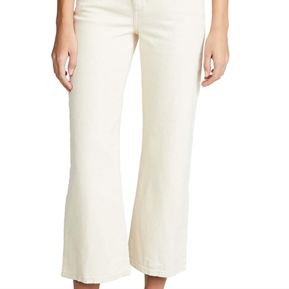 NWT! Lee Vintage Modern Collection Wide Leg Cropped Jeans in Ecru